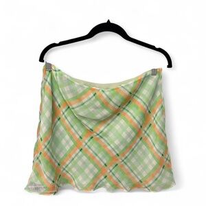 Check Print Mini Skirt by Mango